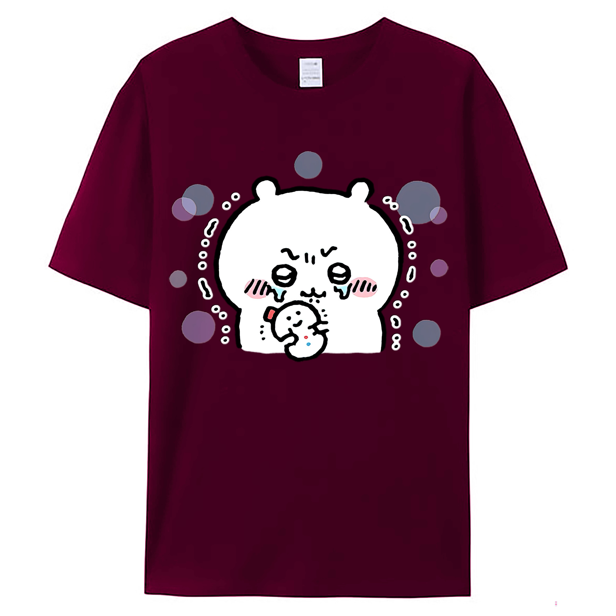 （画像用） ちいかわ ちいかわ Chii-kawa chiikawa レディースカジュアルプリントTシャツ（綿100％）